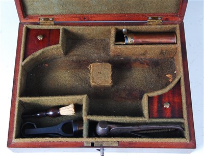 Lot 228 - A cased pair of 19th century travelling pistols
