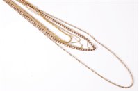 Lot 419 - A 9ct rope twist chain, a 9ct belcher link...