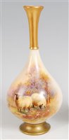 Lot 1036 - *A Royal Worcester porcelain vase, having...
