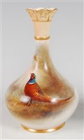 Lot 1038 - *A Royal Worcester porcelain vase, having a...