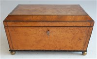 Lot 1240 - *A late Regency burr yew, mahogany and...