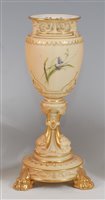 Lot 1054 - *A Royal Worcester porcelain blue ivory...