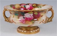 Lot 1056 - *A large Royal Worcester bowl, of squat...