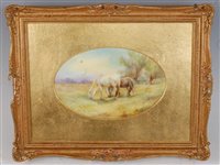 Lot 1045 - *A Royal Worcester porcelain plaque,...