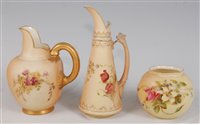 Lot 1064 - *A Royal Worcester porcelain blush ivory...