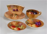 Lot 1033 - *A Royal Worcester bone china match-holder, of...