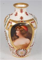 Lot 1073 - *A 19th century Vienna porcelain vase, of...