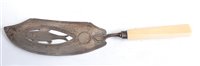 Lot 1131 - A George III silver fish slice, the pierced...