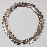 Lot 153 - A 1960s sterling silver fancy-link necklace,...