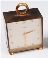 Lot 177 - A 1970s Imhof gilt brass cased double-sided...