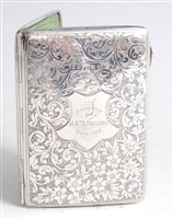 Lot 1113 - *An Edwardian silver pocket notebook case, of...
