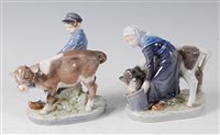 Lot 52 - *Royal Copenhagen - a pair of glazed porcelain...