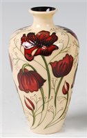 Lot 9 - A Moorcroft pottery vase in the Chocolate...