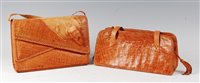 Lot 171 - An early 20th century crocodile skin shoulder...
