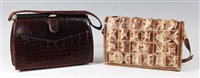 Lot 173 - An early 20th century alligator skin evening...