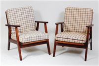 Lot 408 - A pair of 1970s Danish fumed oak open...
