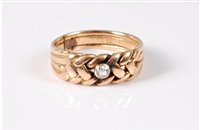 Lot 410 - A single stone diamond ring, the round old cut...