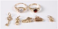 Lot 433 - A 9ct CZ ring, the round claw mounted CZ, with...