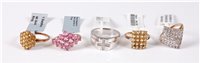 Lot 455 - Five 9ct gemset rings, to include a...