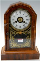 Lot 7 - A 19th century American mahogany cased mantel...
