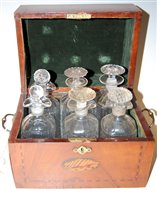 Lot 23 - A George III mahogany, satinwood inlaid and...
