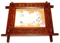 Lot 25 - A Victorian carved oak frame of rectangular...