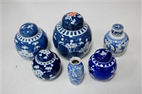 Lot 142 - A quantity of Chinese blue & white jars and...