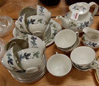 Lot 147 - A Royal Doulton Burgundy pattern part tea set