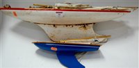 Lot 50 - A mid-20th century white painted pond yacht,...