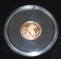 Lot 462 - A 22ct gold quarter sovereign, 2017, boxed...
