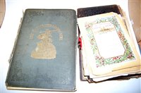 Lot 159 - Mixed ephemera to include late Victorian...