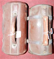 Lot 168 - Two leather cased pairs of bowling woods