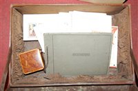 Lot 170 - A leather suitcase and contents to include...