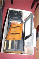 Lot 180 - A box camera, sundry accessories etc