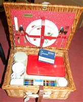Lot 184 - A Brexton wicker two place setting picnic hamper