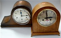 Lot 55 - An Edwardian mahogany chequer strung and...