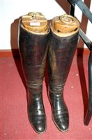 Lot 79 - A pair of lady's black leather calf length...