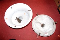 Lot 87 - An early 20th century glass light fitting,...