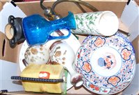 Lot 92 - A box of miscellaneous china and glassware to...