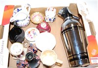 Lot 222 - Sundry cabinet china, soda dispenser etc