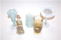 Lot 243 - A Victorian coloured glass jack-in-the-pulpit...
