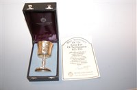 Lot 244 - A modern silver commemorative goblet for the...