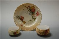 Lot 236 - A Royal Worcester blush ivory tea plate,...