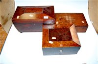 Lot 113 - A Victorian mahogany tea caddy of sarcophagus...