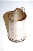 Lot 252 - A modern silver tankard, of tapering...