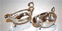 Lot 254 - A 19th century silver sauceboat, having...