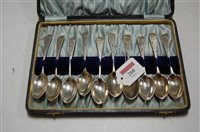 Lot 260 - A cased set of ten late Victorian silver...