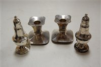 Lot 270 - A pair of early 20th century sterling silver...