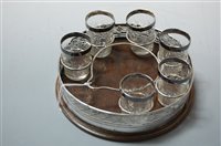 Lot 273 - An Edwardian part liqueur set having a pierced...