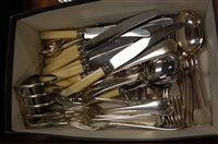 Lot 291 - A box of miscellaneous silver plated wares, to...